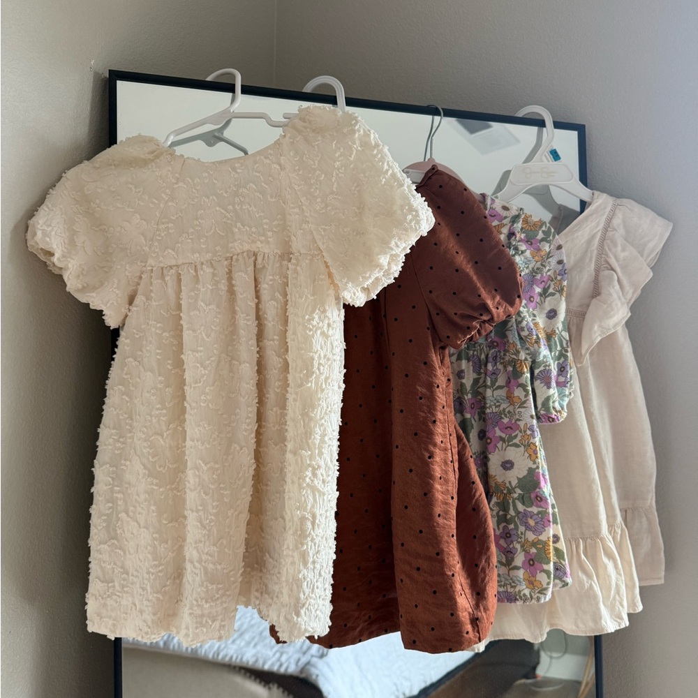 Bundle of four Zara girl dresses